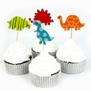 24x/set Dinosaur Toppers Picks Cupcake Topper Baby Shower Birthday Party Deco OZ