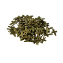200pcs Bronze Cross Charm Necklace Making DIY Pendant Charms Jewelry Finding