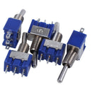 5 Pcs AC 3A/250V 6A/125V ON/ON SPDT Mini 2 Position Latching Toggle Switch P3O7