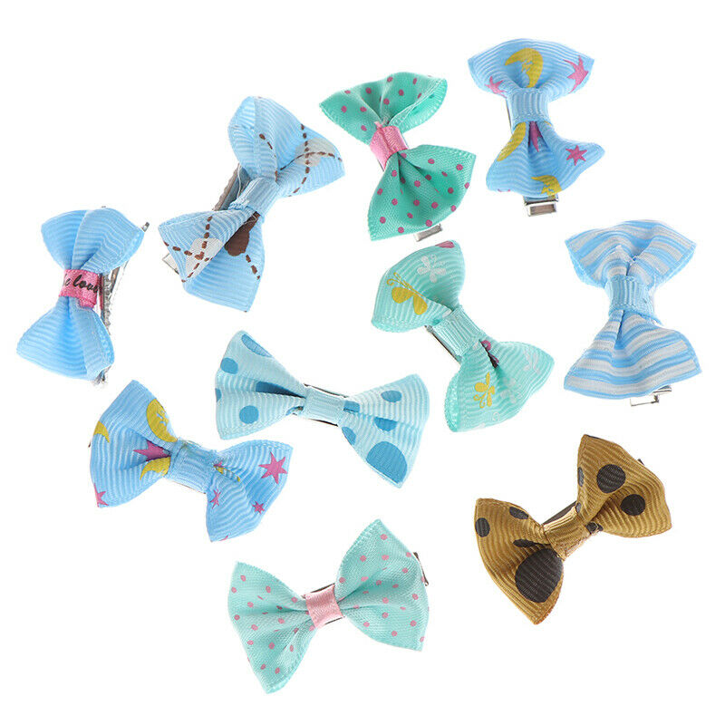10Pcs/lot Baby mini Bow Hairpins Girls Hair Accessories Kids Hair OZ
