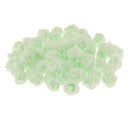 100Pcs Artificial Pale Green Plastic Rose Flower Head Bulk Craft Home Decor
