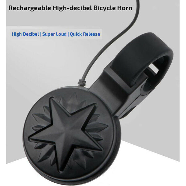 Waterproof Cycling USB Electric Bicycle Horn Bike Handlebar Ring Bell Alarm for