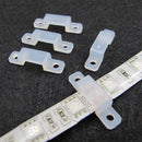 New 20X Good Clear Silicon LED Clips 12mm For Fixed 5050 5630 Strip Light OYY
