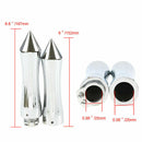 Chrome Billet Spike Handlebar Hand Grips For Motorcycle 1" 25mm HandlebarFT
