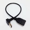USB2.0 male to female extension cable 25CM 90 degree elbow extension line A