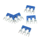 5Pcs TB-1503 15A 3 Postions Pre Insulated Terminal Barrier Strip Blue JR