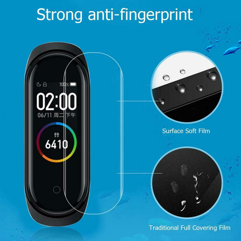 Hat-Prince 2pcs TPU Full Cover Screen Protective Soft Films for Mi Band 4