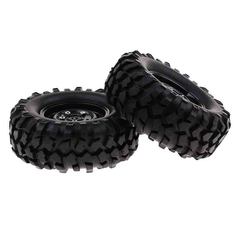 1 Pair 96mm Wheels Tyres Tires for 1/10 RC Rock Crawler Truck SCX10