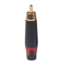 DIY RCA Male Solder Plug Audio Video Cable Connector Adapter (Red 2pcs) A