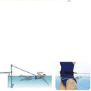 Deluxe Swimming Training Belt Leash Tether Swim Bungee Tether Harness Black