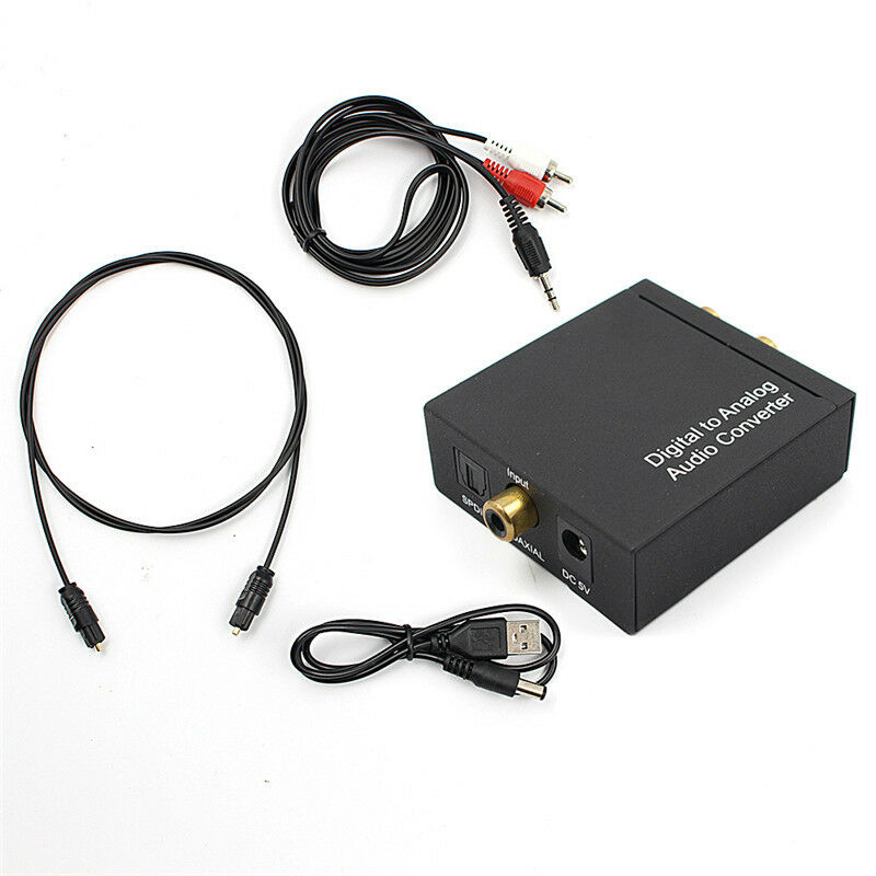 3.5mm Digital Coaxial Toslink Optical to Analog L/R RCA Audio Converter AdapterJ