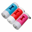Flash Light Dispenser For Pet Dog Cat Poop Scoop Waste Bags Roll Holder Cle I7S5