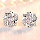 Women Girl Fashion Romantic Rhinestone Ear Stud Earrings Jewelry Decor Gift