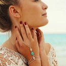 Women's Punk Chunky Slave Chain Link Hand Harness Finger Ring Bangle Bracelet