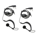 2PC Headphone for Two Way Radio Earhook Interphone Earphone for  UV5R+ UM