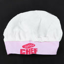 Childs Kids Chef Hat Apron Cooking Baking Boy Girl Chefs Junior Gift (Pink) Z8Q6