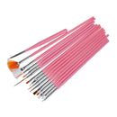 15 in 1 nail cosmetic brush set Rose
