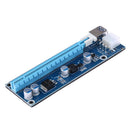 USB 3.0 PCI-E Express 1x to16x Extender Riser Card Adapter SATA 6Pin Power
