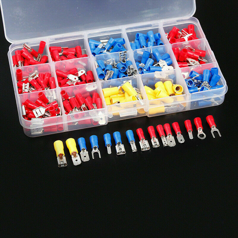280pcs Assorted Insulated Electrical Wire Terminals Crimp Spade Connectors Set