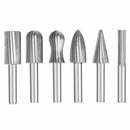 6pcs Woodworking Rotary Burrs Wood Carving Engraving File Rasp Drill B MND
