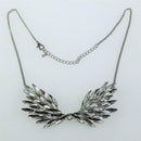 Fashion Large Rhinestone Angel Wing Pendant Statement Necklace Accessories