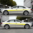 1 Pair Racing Stripes Vinyl Car Stickers Body Side Decals Decoration Styling