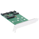 M.2 MSATA to SATA 3.0 SSD Adapter 2-in-1 Card Support NGFF B-Key 22x60mm