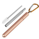 Telescopic Reusable Portable Straws -Collapsible Stainless Straws with Alum