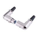 1 Pair XLR 3 Pin Female Male Microphone Solder Audio Adapter 90 Degree