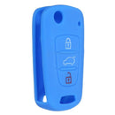 Silicone 3 Button Remote Flip Key Case Fob Cover For Kia Sportage Soul Rio