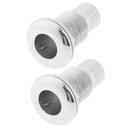 2x Stainless Steel Boat Thru Hull Fitting Marine Hose Barb Connector 1"