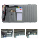 Grey Car Sun Visor Pouch CD Cards Glasses Tickets Holder Pocket Tidy Organizer
