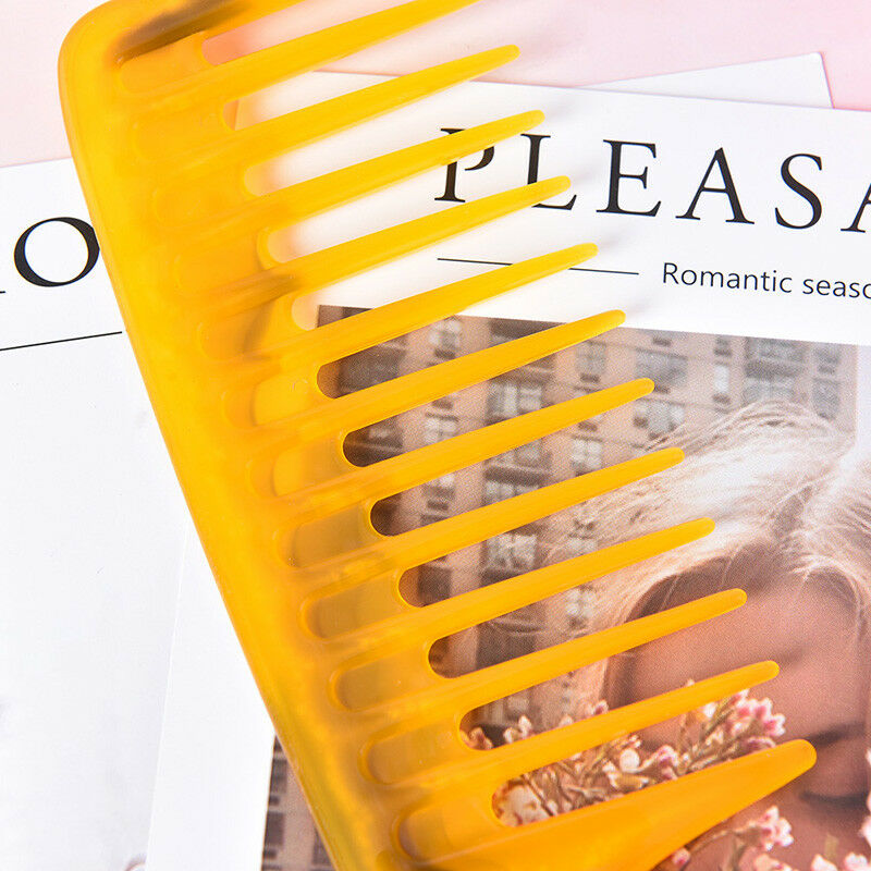 1pc wide tooth handle hairdressing salon antistaticplastichaircombdetanglingSEAU