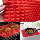Pyramid Pan Silicone baking Tray Cooking Mat Non Stick Oven New Reducing. T4Q8