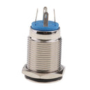 16mm Metal Latching Pushbutton Switch 1NO1NC SPDT ON/OFF with 12V Red LED