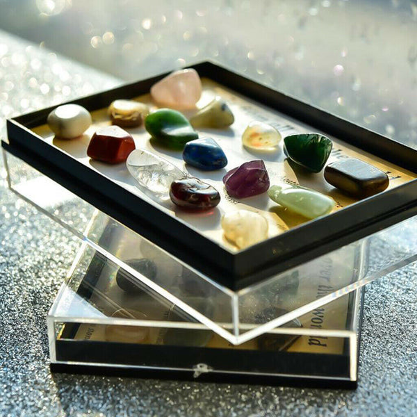 15xNatural Mineral Specimen Gift Polished Stone  Gemstones Quartz Collectible