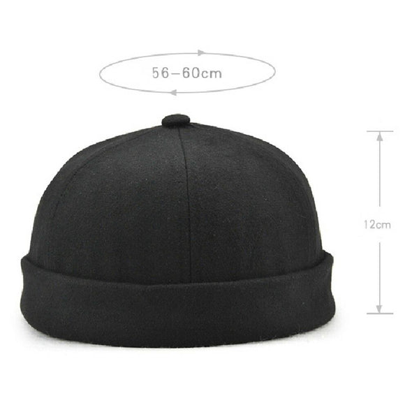 2pcs Mens Skullcap Navy Cap Docker Hat Beanie Sailor Fisherman Retro Hat