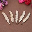 50pcs/Bag Feather Wooden Chips DIY Craft Accessories Clothing Decoration