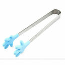 4 pcs Stainless Steel Food Clip Hanging Hand Silicone Tongs Vegetable Fruit