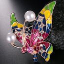 Animal Butterfly Crystal Enamel Brooch Pin Insect Lapel Pin Jewelry Women Gift3C