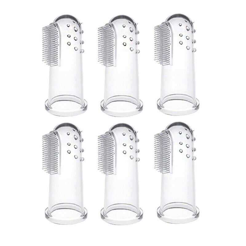 6-Pack Pet Finger Toothbrushes,Dog Tooth Cleaner Teeth Cleaning Dental Care Y4H5