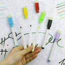 8 Colors Dry Erase White Board Marker Pen Fine Point Built-in Eraser Pen C4 L7M9