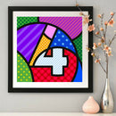 Abstract Numbers 5D Full Round Drill Diamond Painting Cross Stitch Mosaic