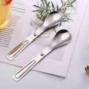 Camping hiking cookout picnic foldable spork stainless steel spoon fashio@