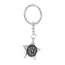 Metal Star Compass Pendant Keychain for Men