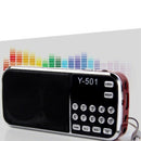 Y-501 Digital Portable Audio LCD Digital FM Radio Speaker USB Mp3 Music Pla