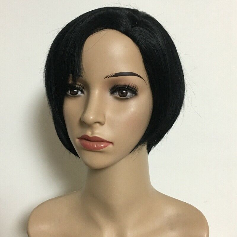 10 Inch Synthetic Short Straight Hair Wigs For Women Black Wig Short Bob Wi D4S7