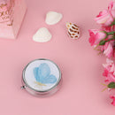 1PC Portable Pill Box Folding Case Metal Pill Cutter Medicine Organizer Stor BX