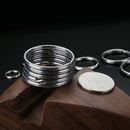 10 Pcs Stainless Steel Key Holder Split Rings Keyrings Keychain Keyfob 25mm