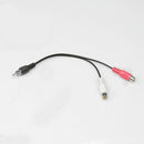 2pcs 6 inch RCA Male to 2 RCA Female Audio Speaker Adapter Y Splitter Cable Line